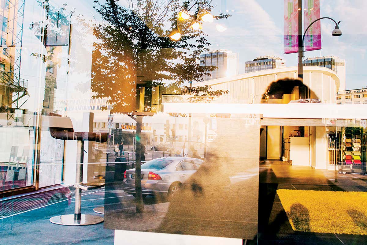 Several images of the same location are stitched together in a patchwork fashion