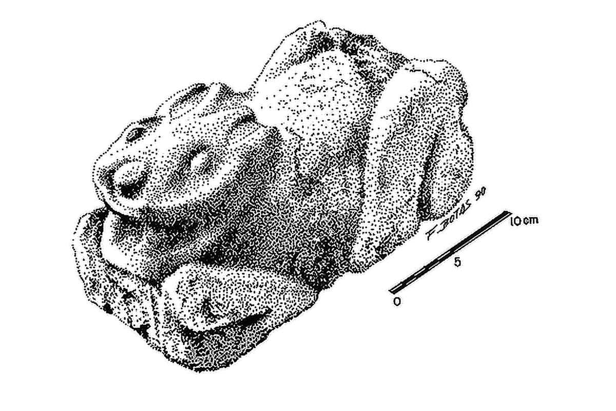 Illustration of rabbit sculpture