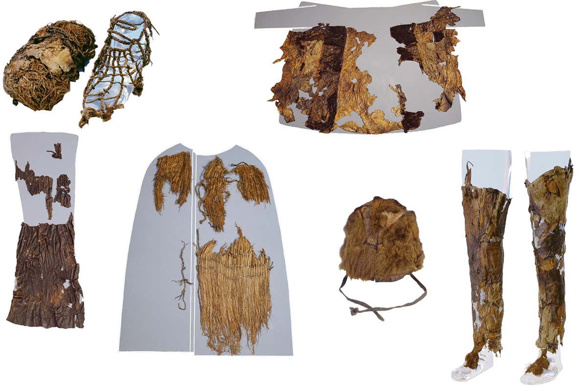 Ötzi's clothes include shoes, a coat and a loincloth