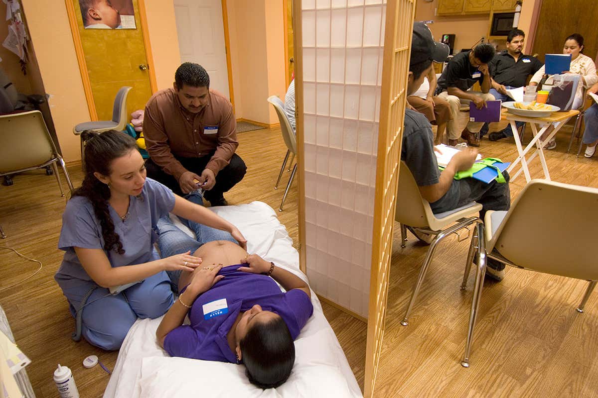 Pre-birth checkup at the Family Health and Birthing Center in Weslaco, Texas