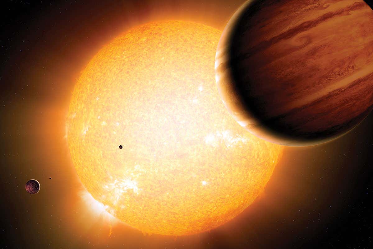 planet heading for a yellow sun