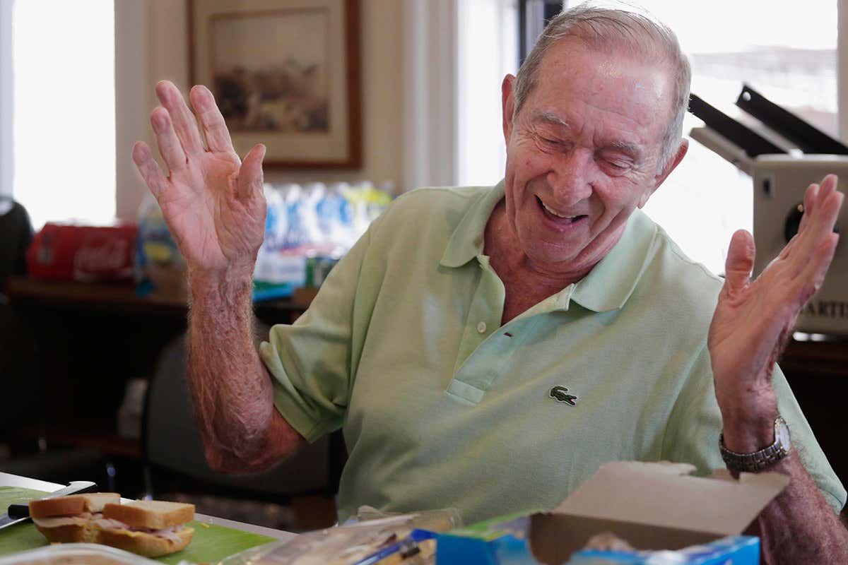 One member of the study in Chicago preparing lunch