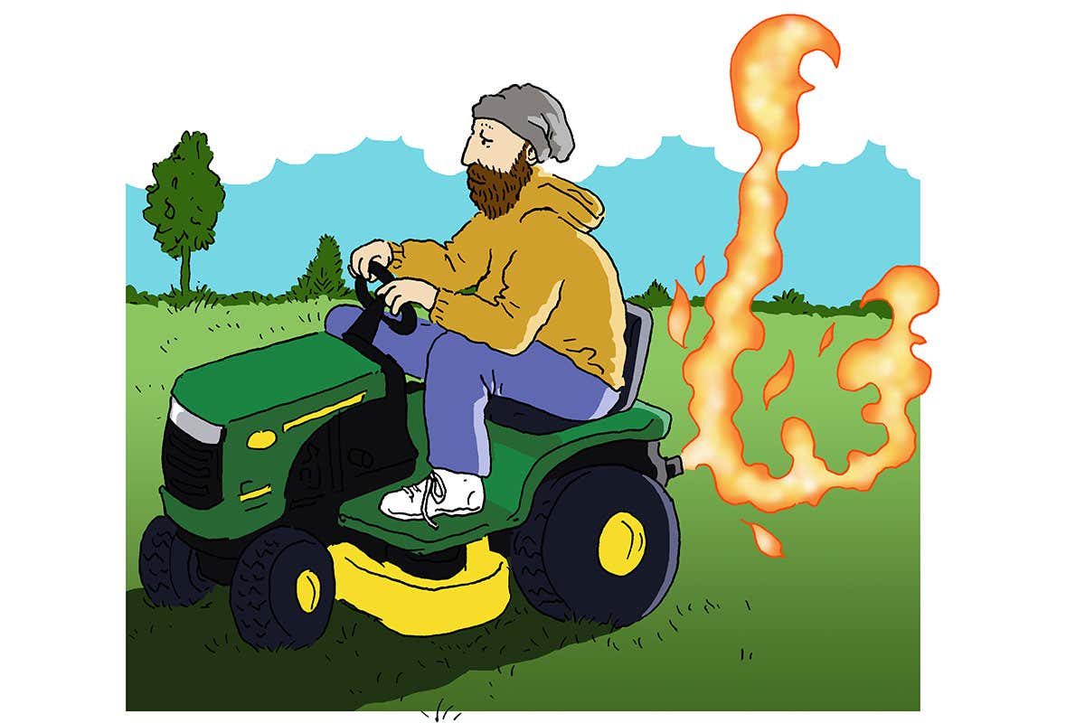 lawnmower cartoon