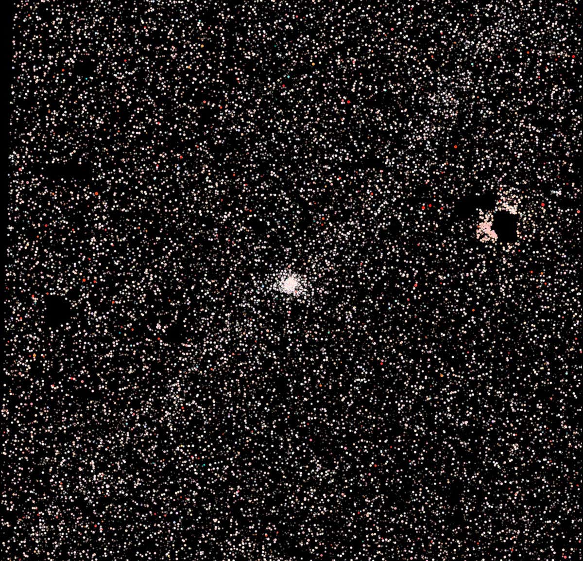 Composite color image of the stars near the Palomar 5 cluster