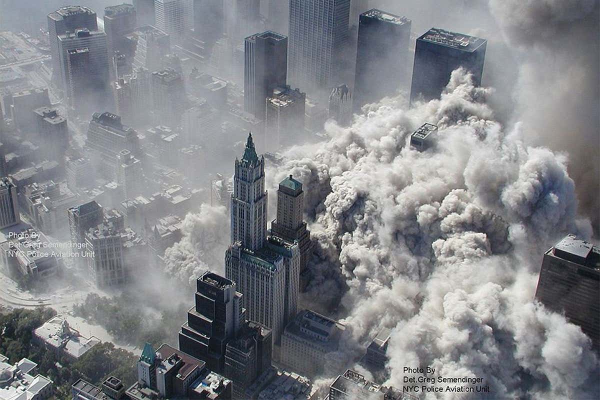 The dust from the Twin Towers falling