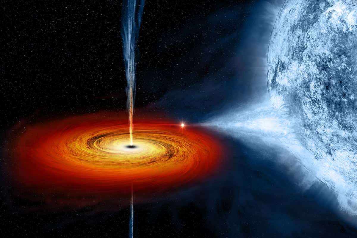 A black hole swallowing a star