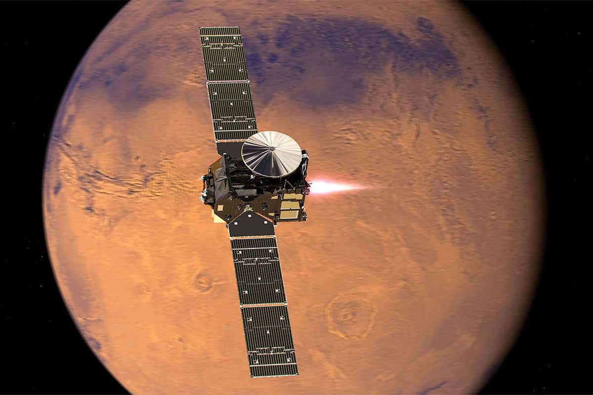 The orbiter has been successfully placed in orbit around Mars - and will sniff for methane