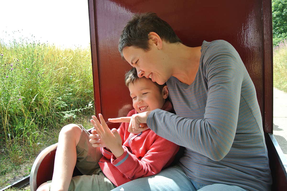 Louisa Harrison and her son Frank