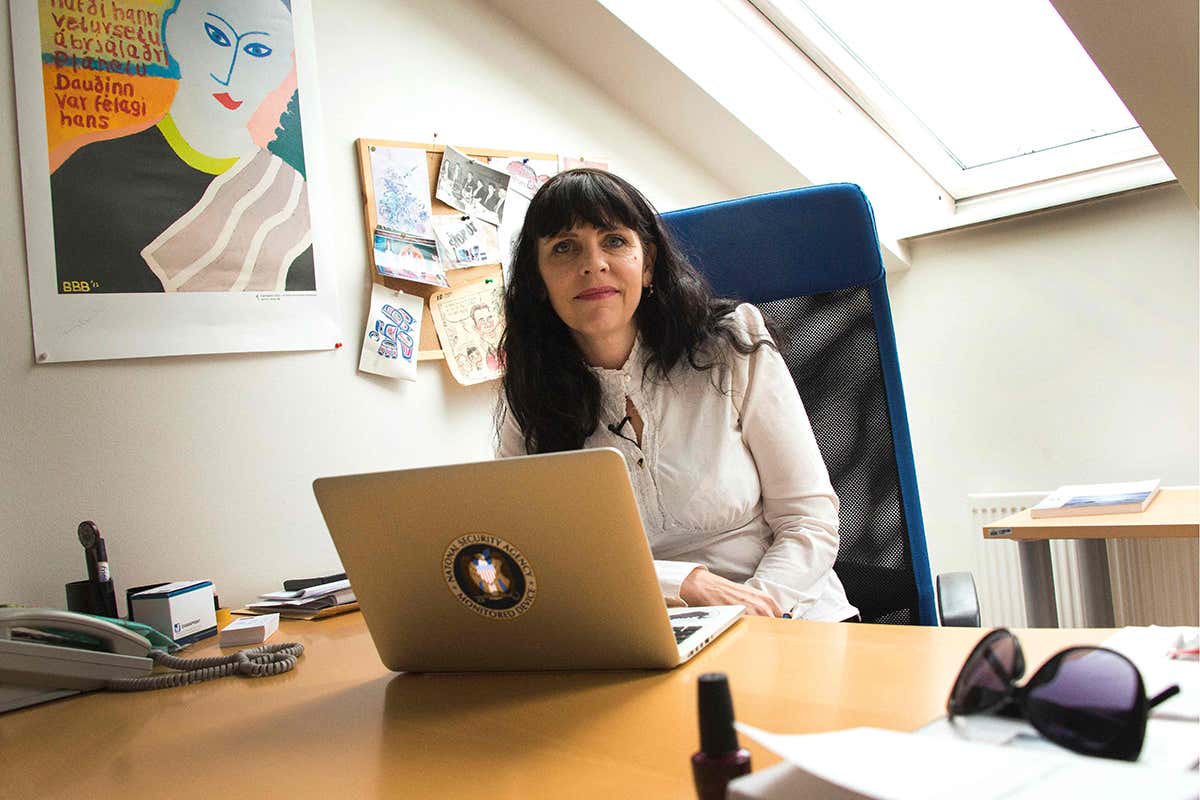 Birgitta Jónsdóttir, leader of the Icelandic Pirate Party