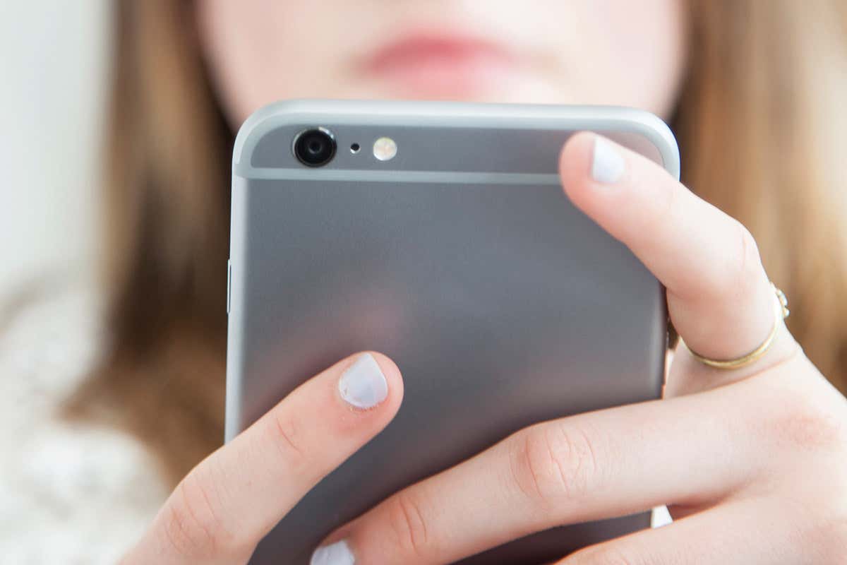 Woman holding a mobile phone
