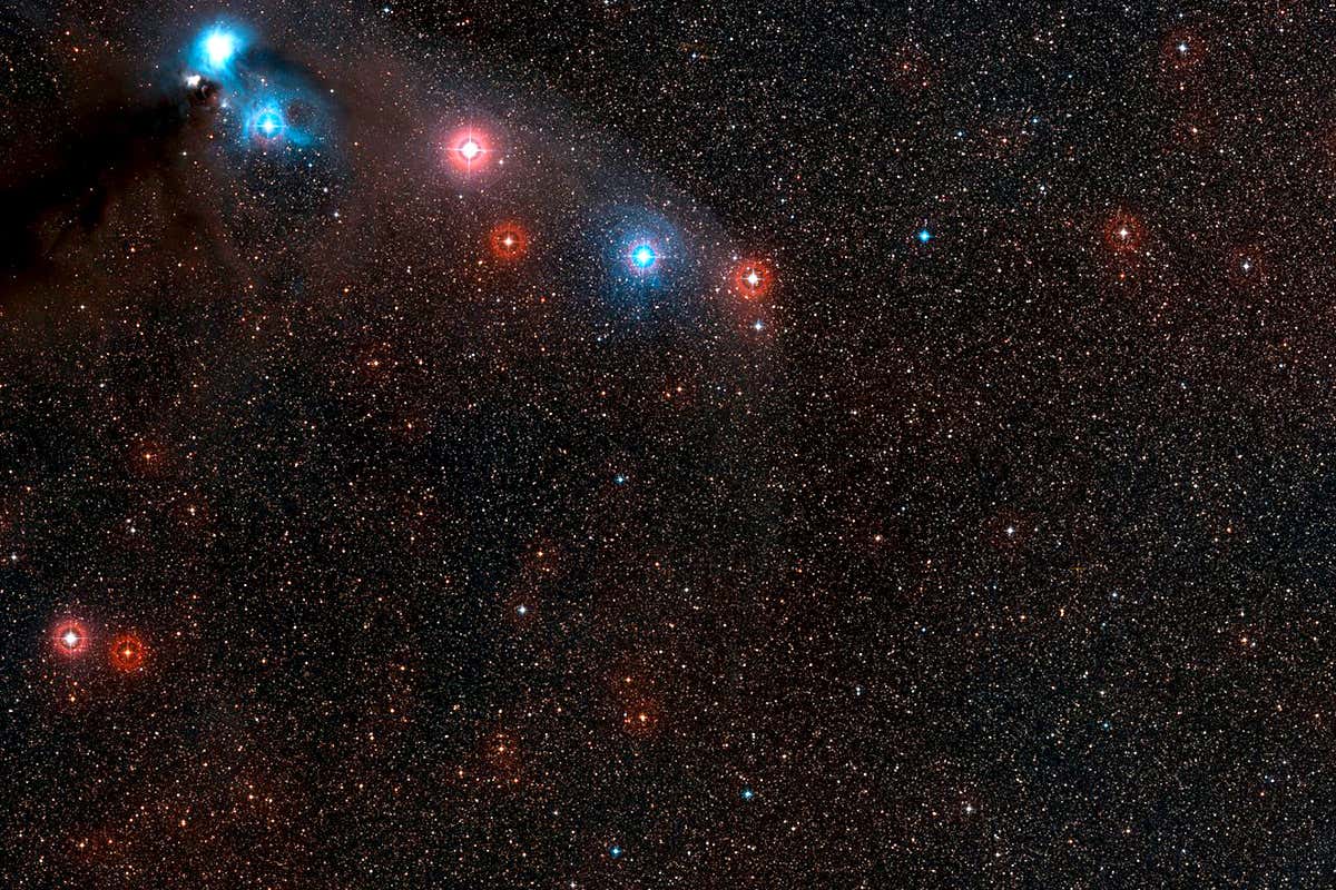 Starfield where the neutron stars observed are located