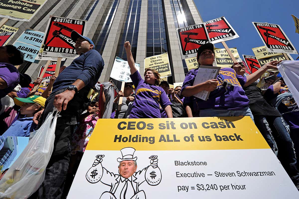 Public protest over executive pay