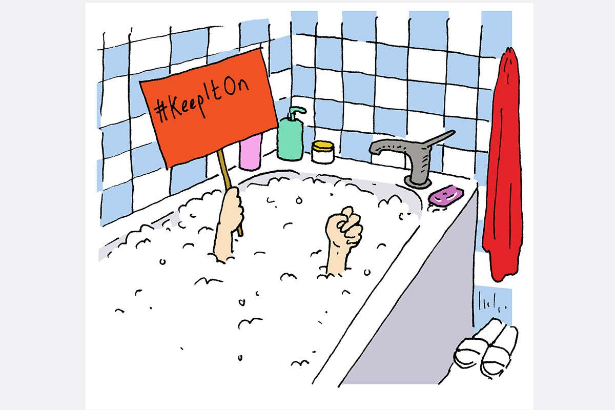 bath cartoon
