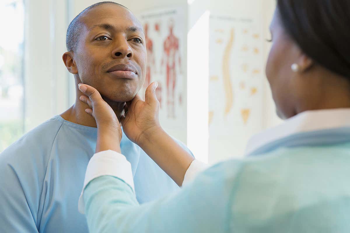 Man having a check up