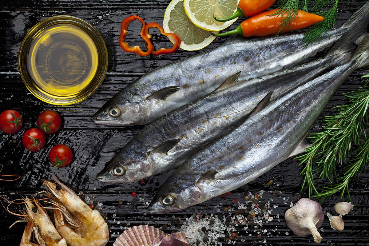Fish, tomatoes and other Mediterranean foods
