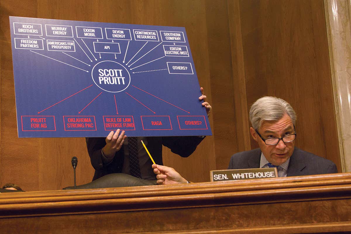 Senator Sheldon Whitehouse questions Oklahoma Attorney General Scott Pruitt