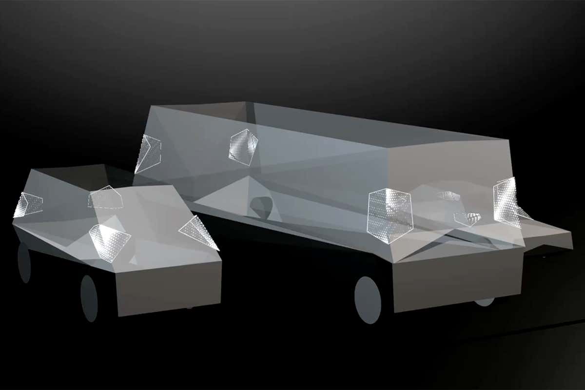 Cars would have LED screens to communicate with pedestrians