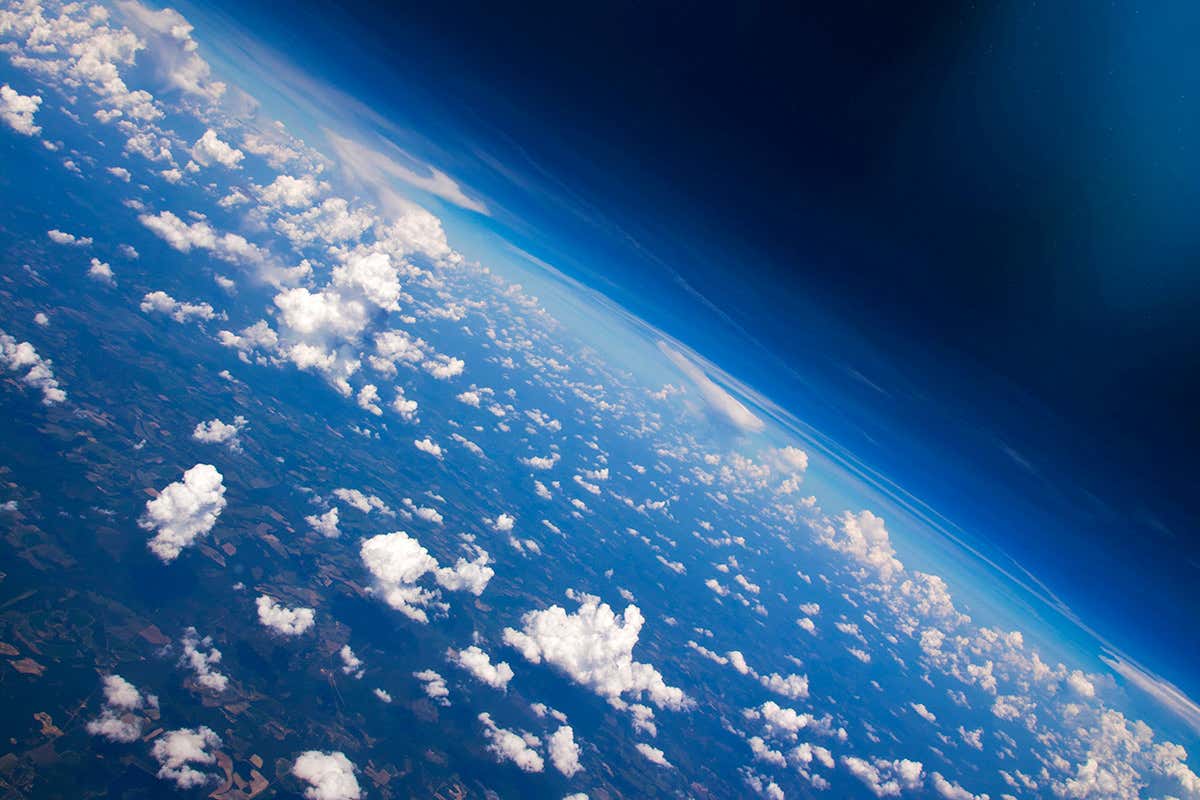 Earth from space, showing clouds