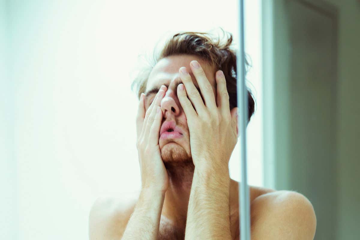 A man looking exhausted