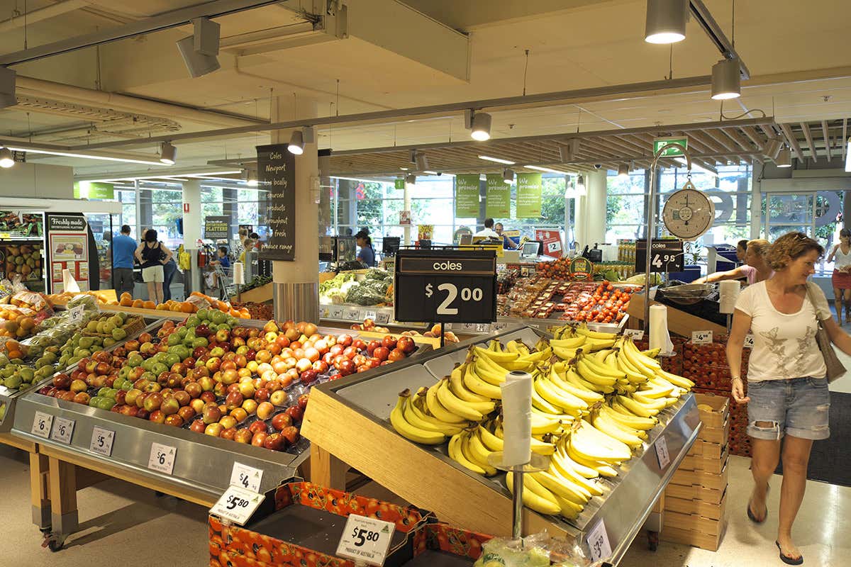 Supermarket's fruit section