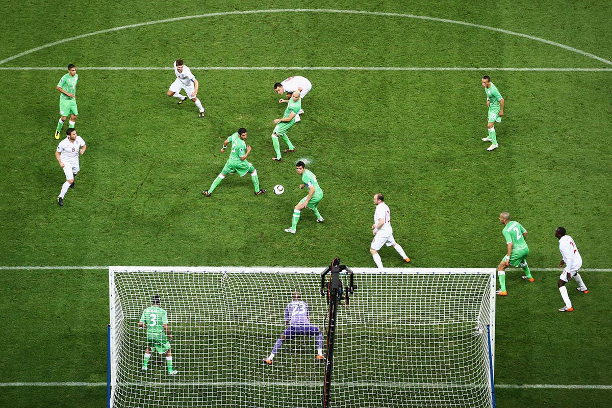action during the 2010 FIFA World Cup South Africa Group C match between England and Algeria