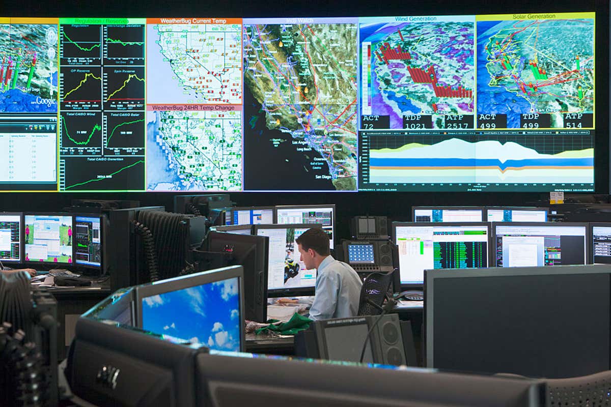 Electricity grid control room