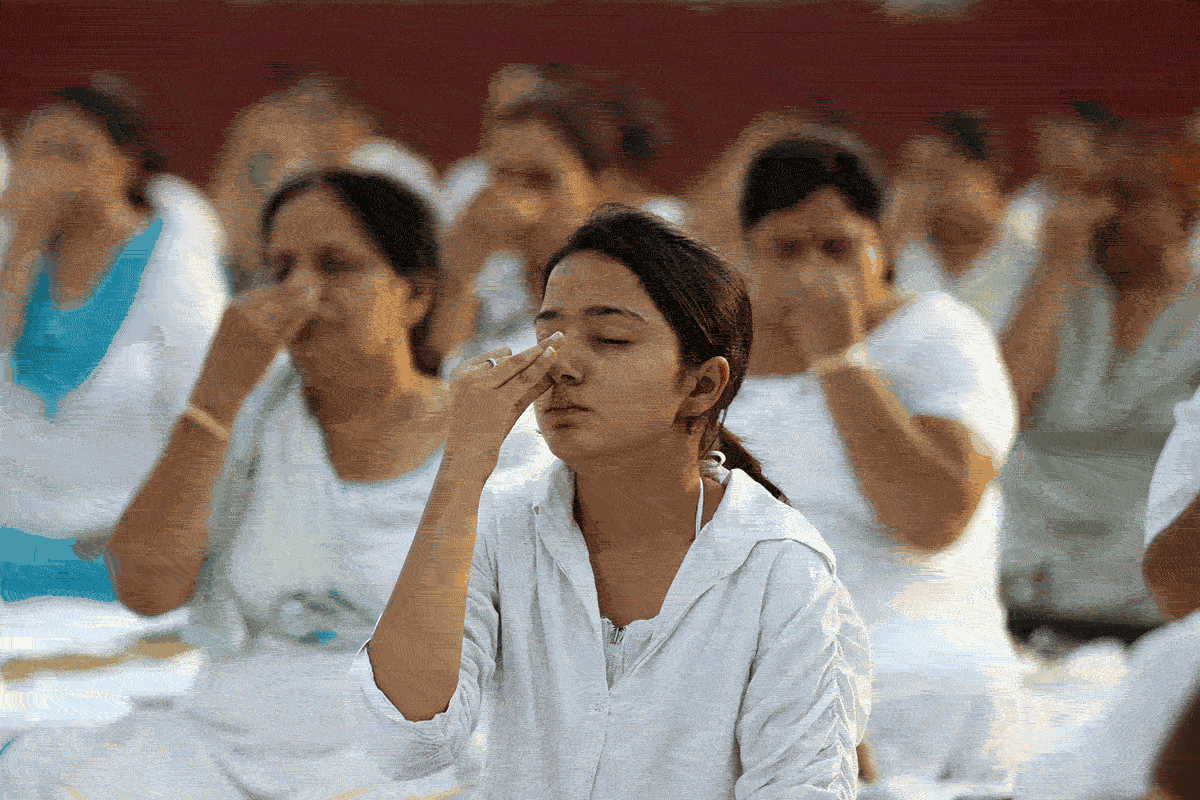 Yoga breathing exercise