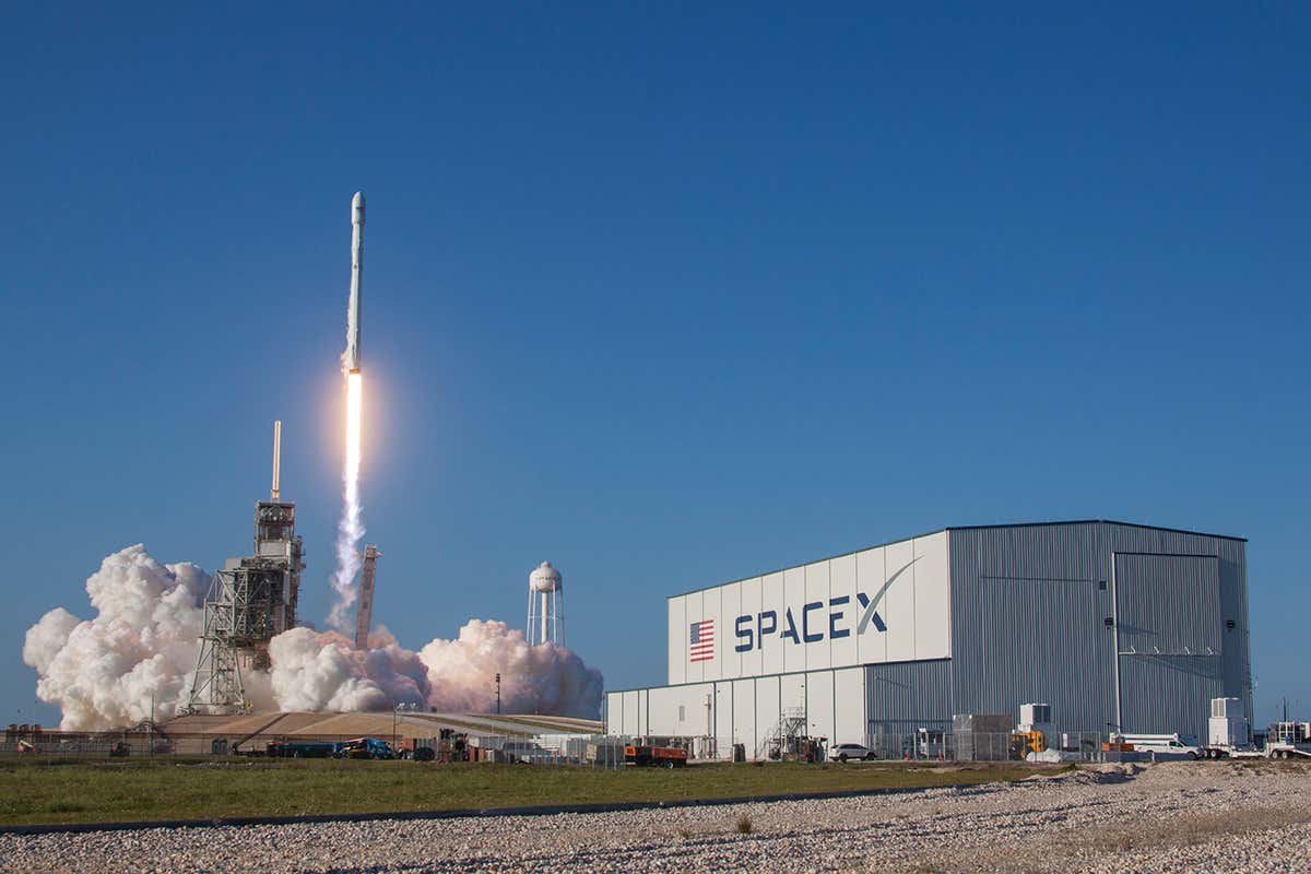 The reused Falcon 9 rocket launching