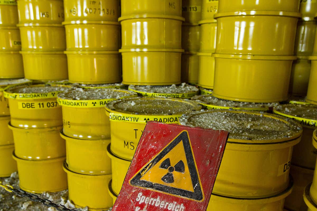 radioactive waste drums