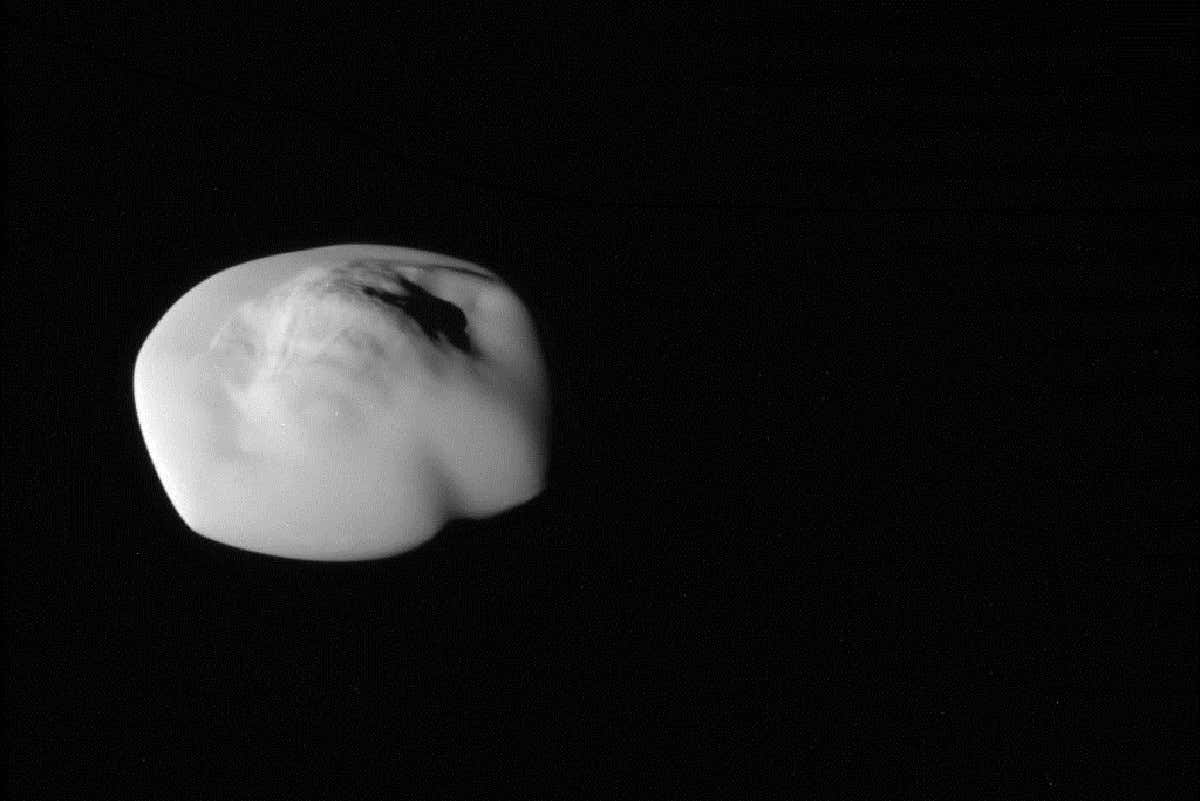 Saturn's moon Atlas, which is shaped like a ravioli