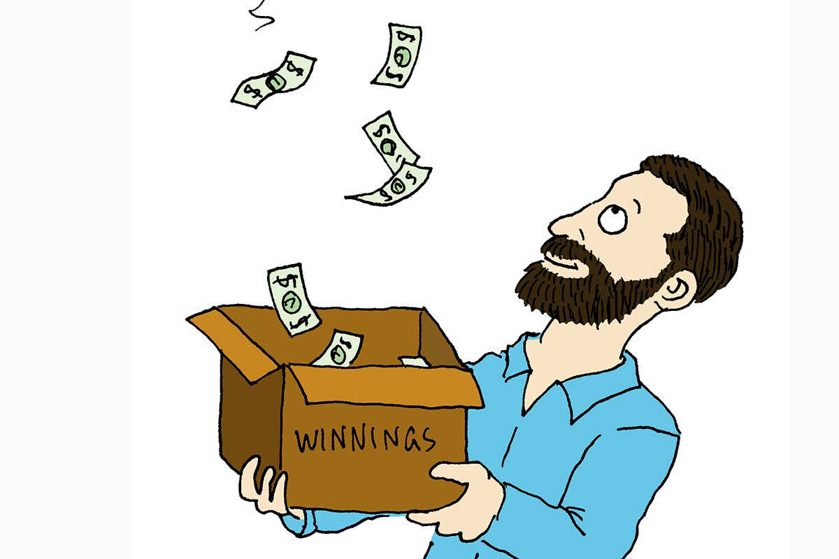 winning money cartoon