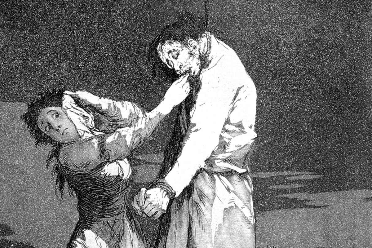 An etching by Goya in 1799