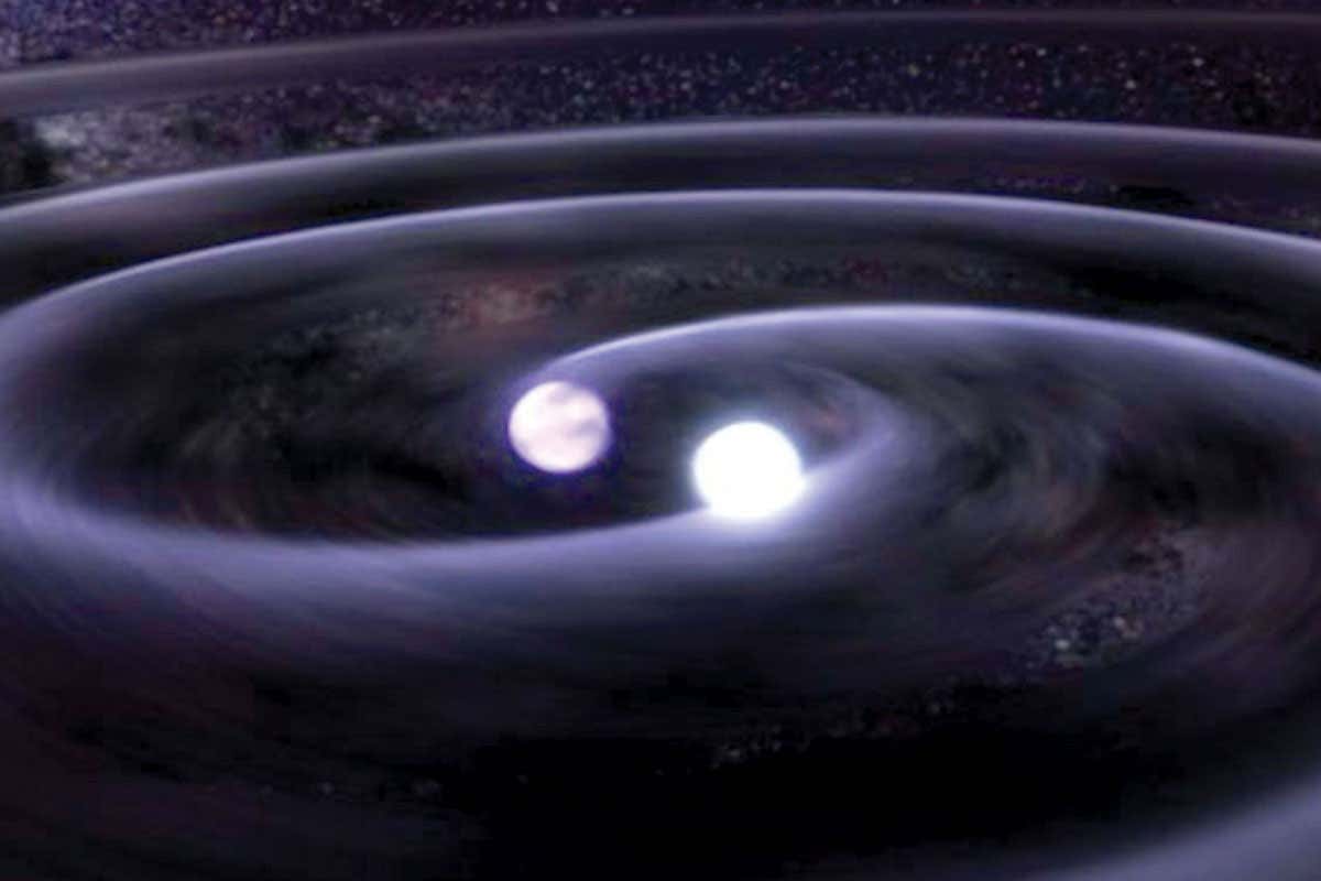 Artist's impression of neutron star in binary object