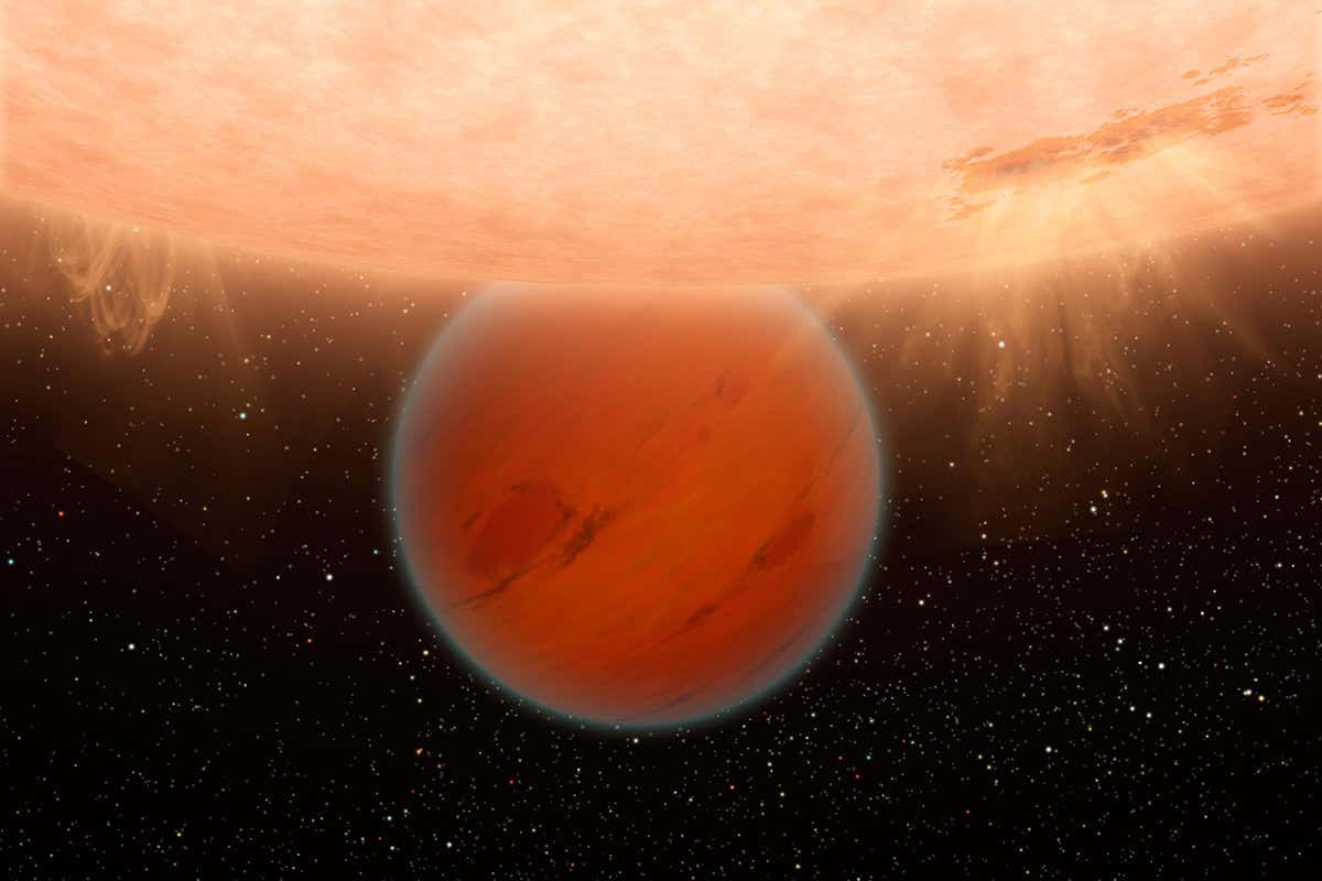 an exoneptune with its star