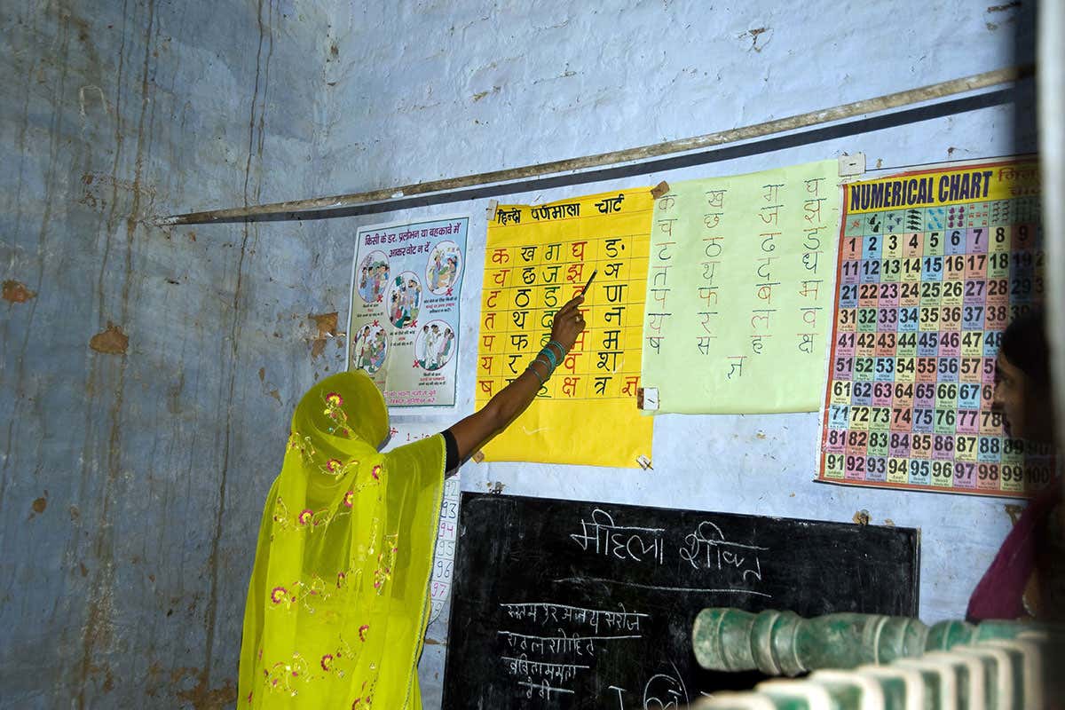 A classroom in Uttar Pradesh