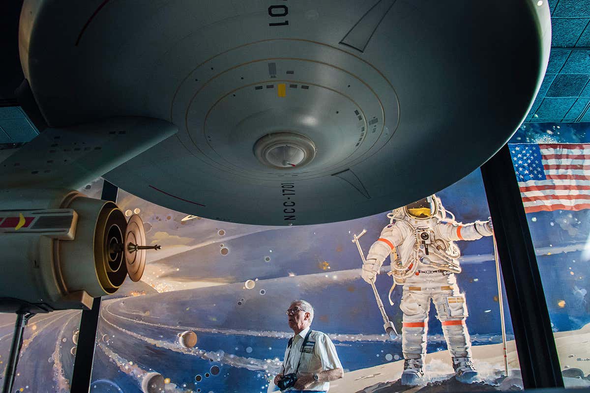 Astronaut and spaceship