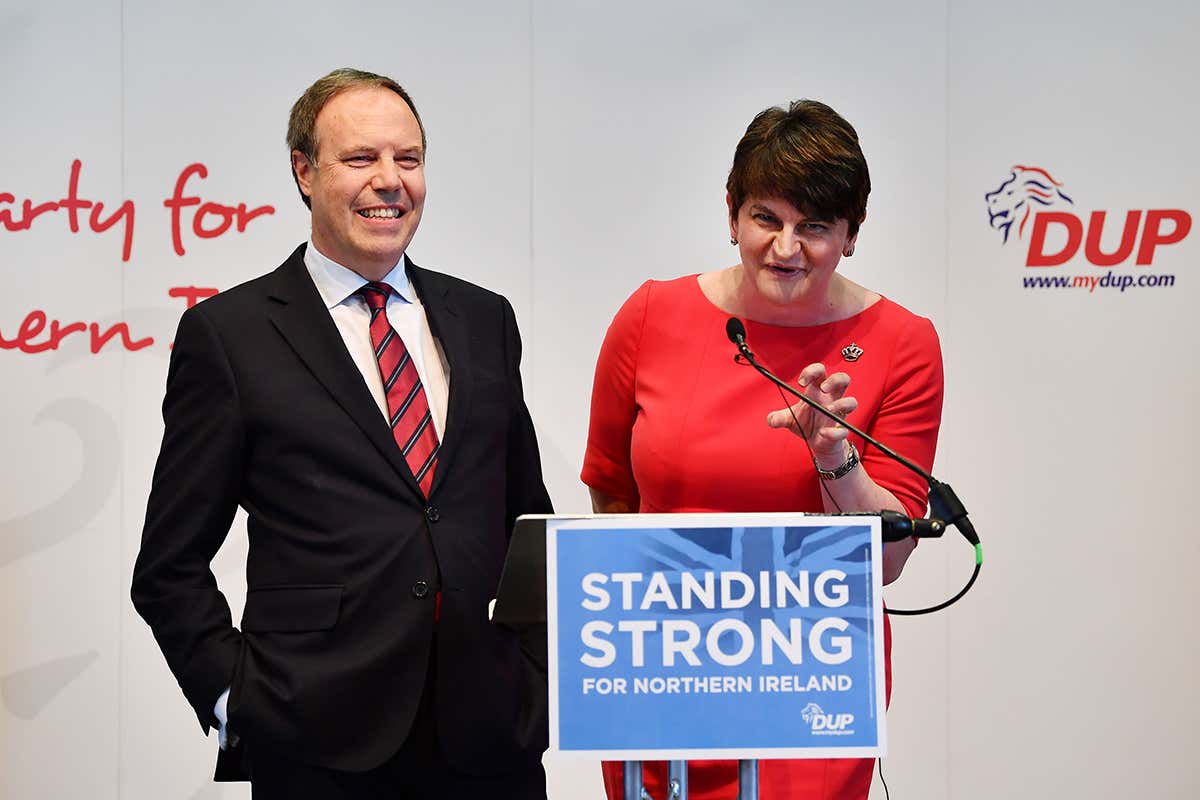 Nigel Dodds and Arlene Foster, DUP deputy leader and leader