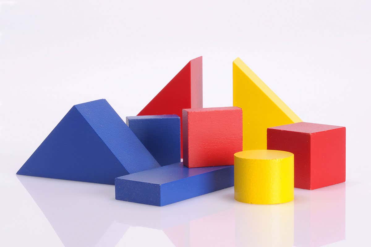 A vareity of different coloured shapes