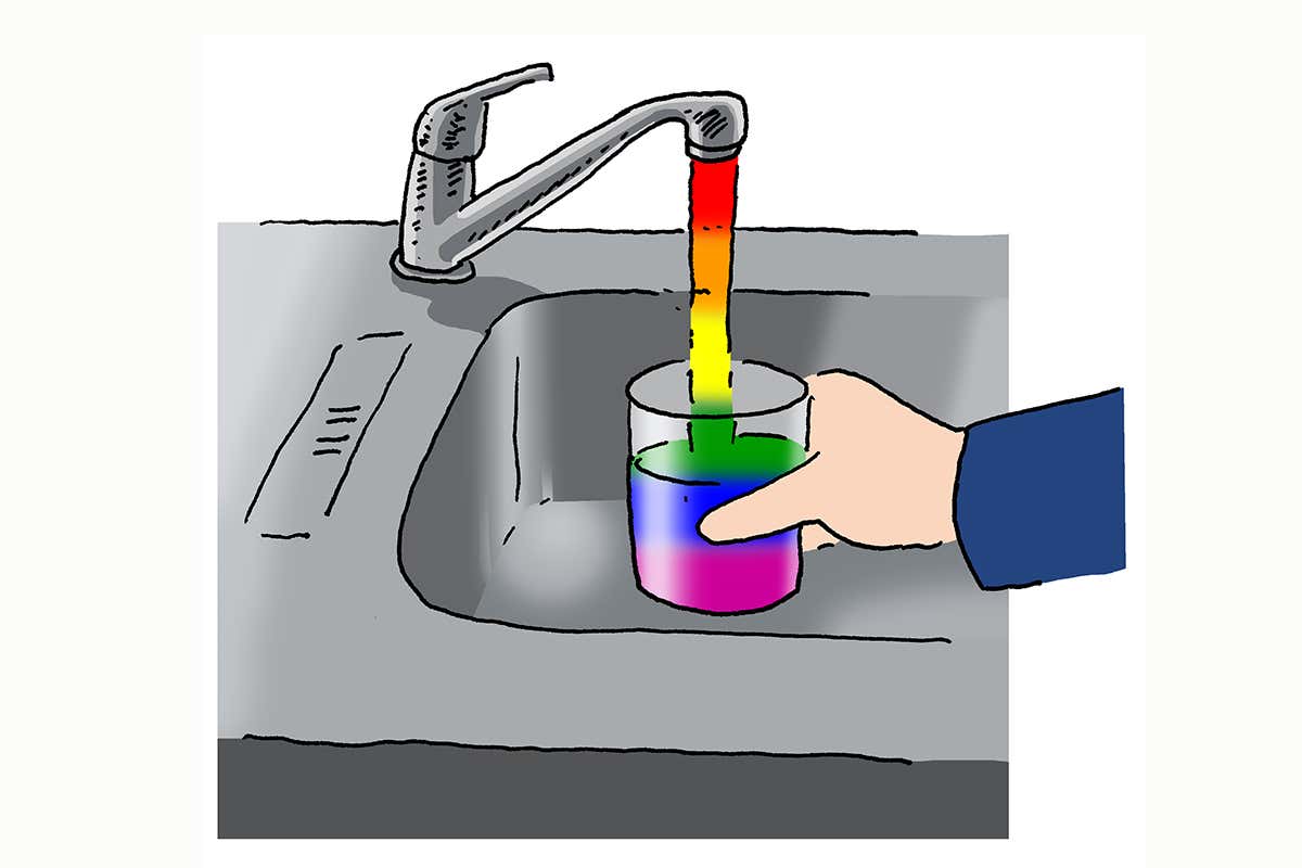 rainbow water cartoon