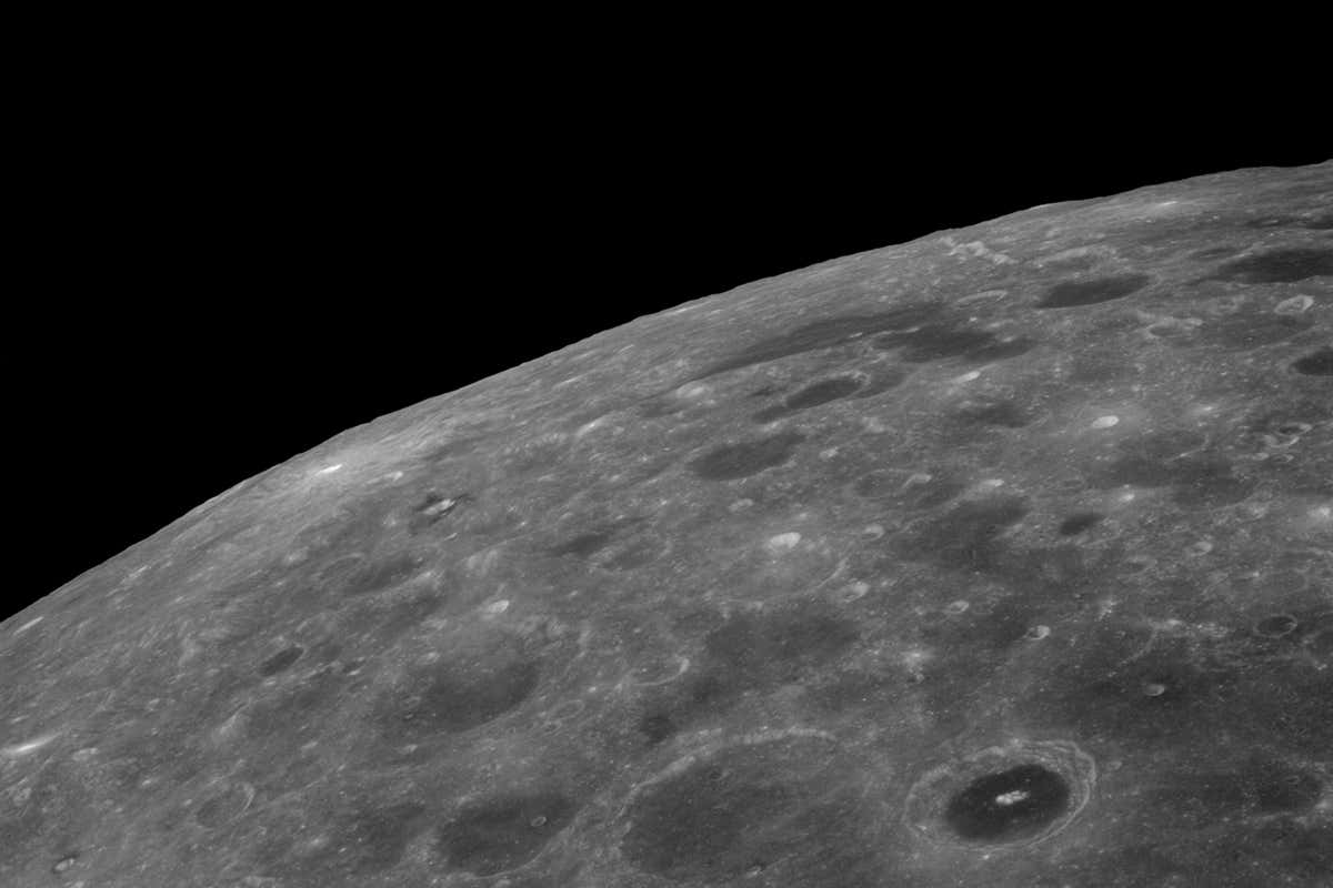 The moon's surface
