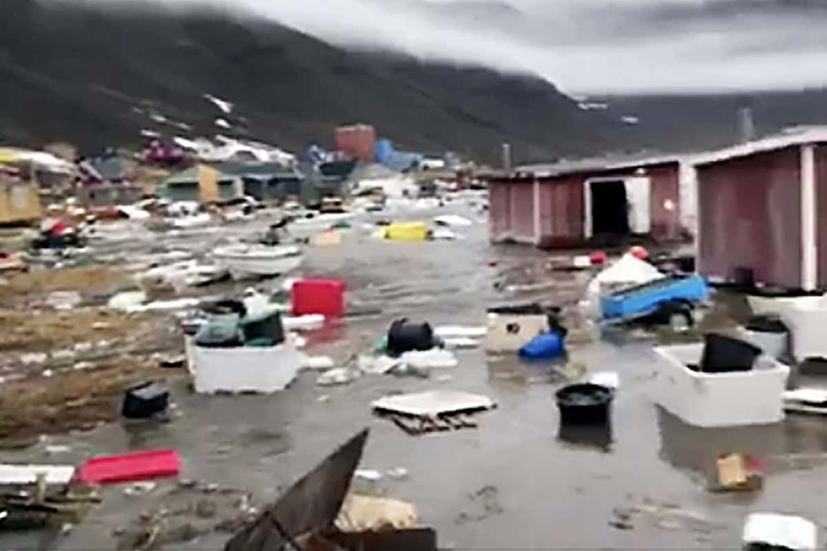 Aftermath of the Nuugaatsiaq tsunami