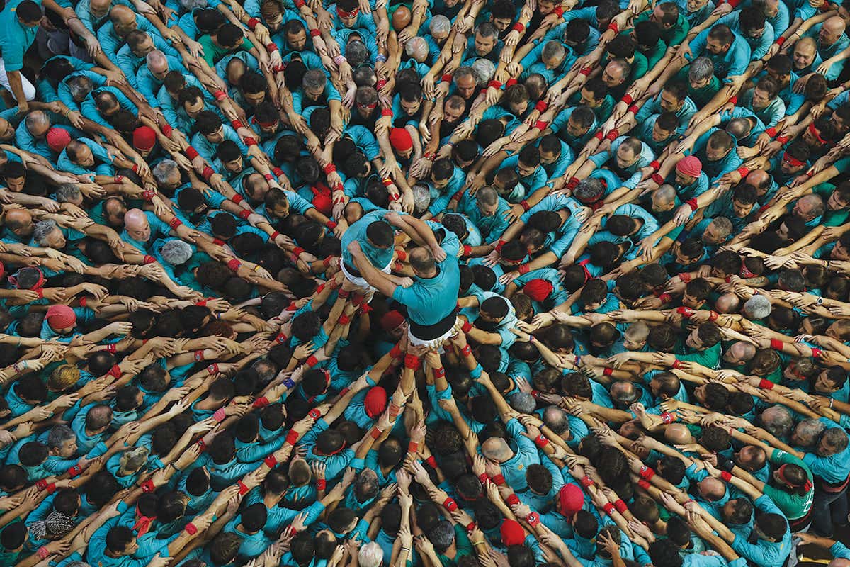 human tower