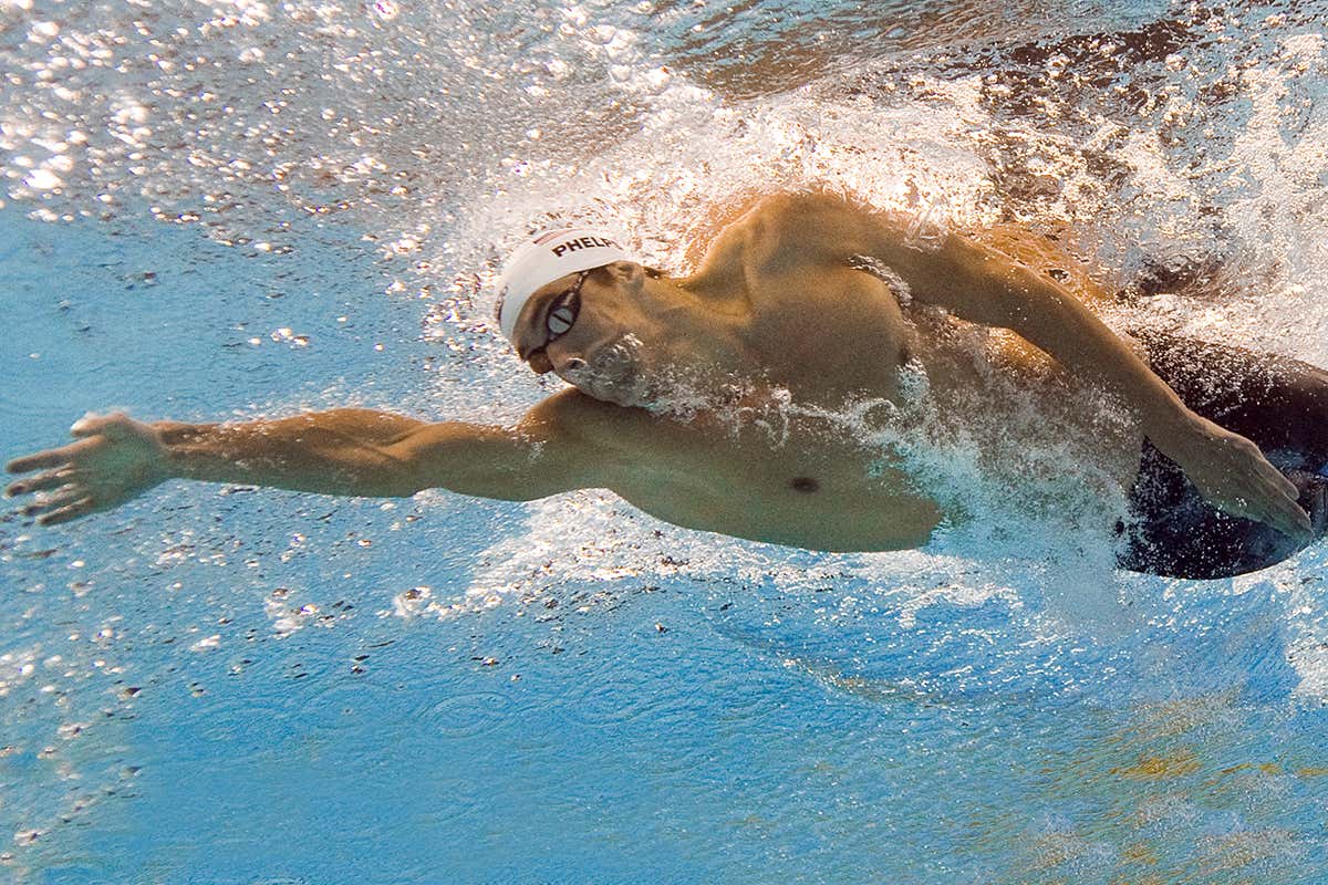 Michael Phelps swimming