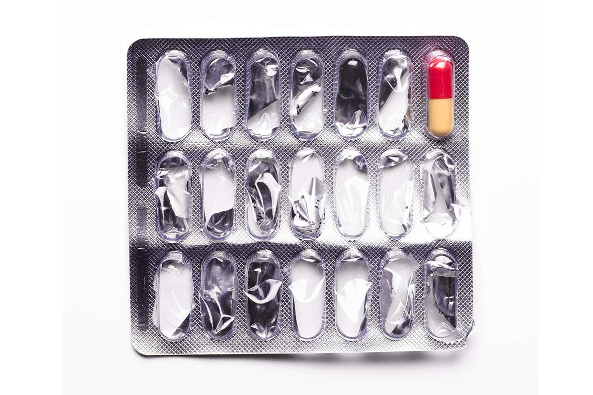 packet of antibiotics with 1 left