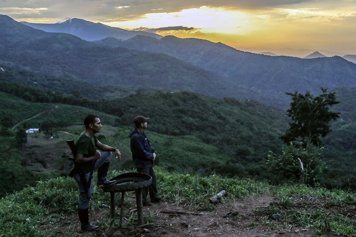 FARC guerillas on guard