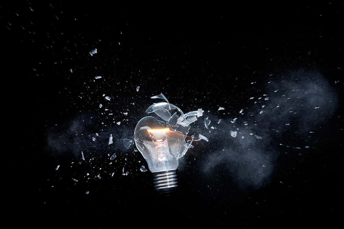 Exploding lightbulb