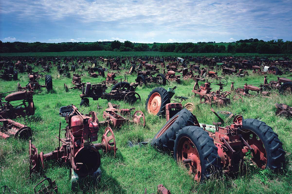 discarded tractors