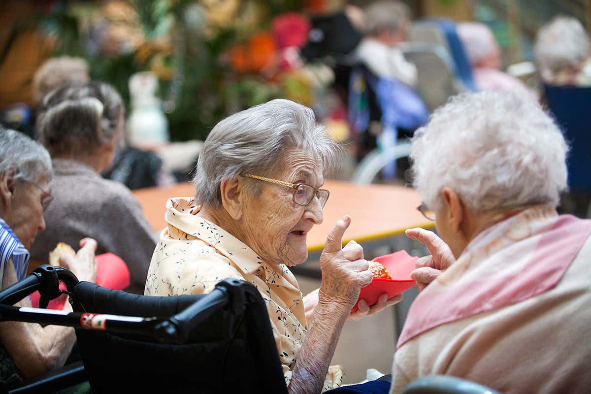 Two women having a conversation