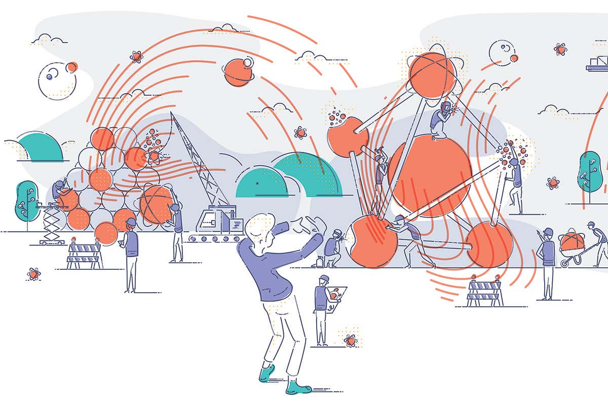 illustration of factory work