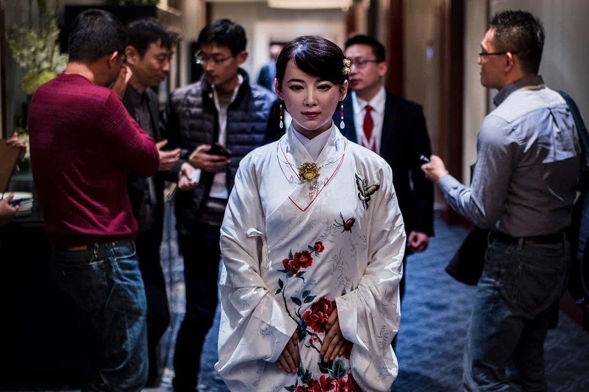 Eerie-looking Japanese-style figure